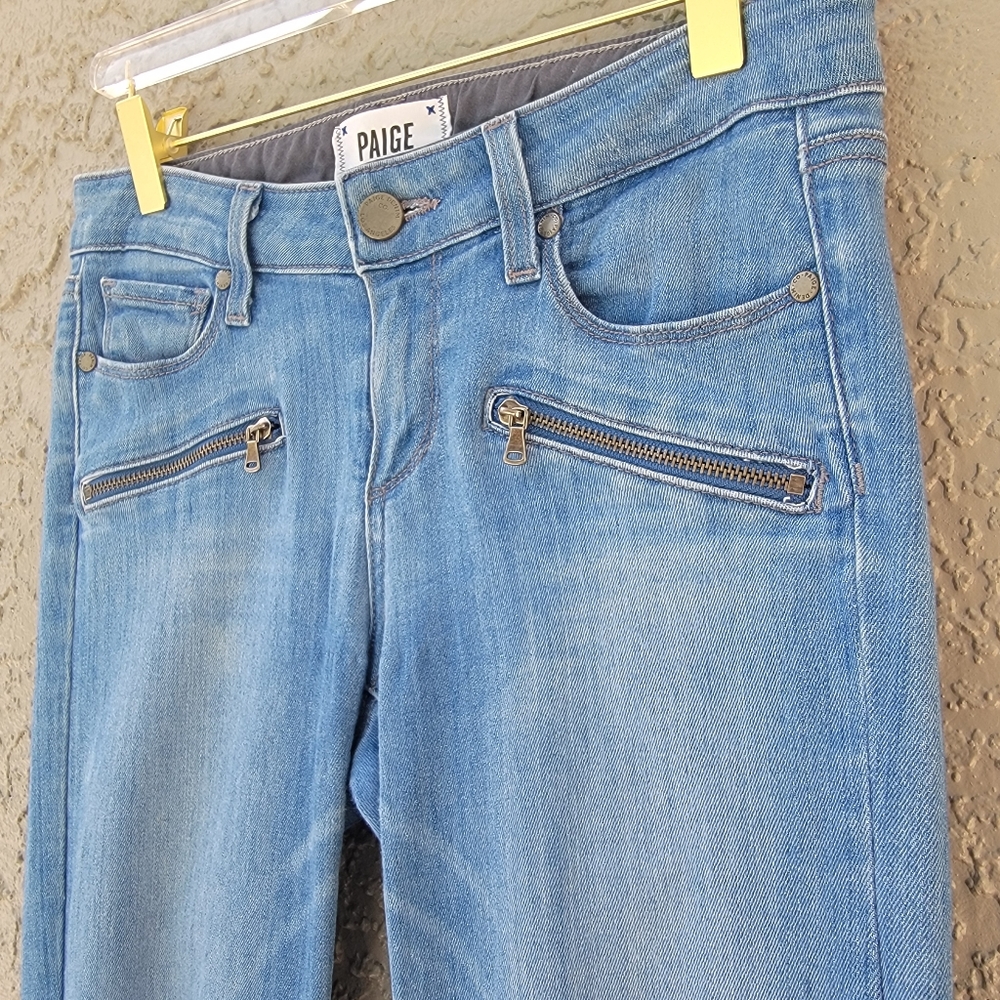 Paige Jane Zip Skinny Jeans Size 25 Low Rise Ankle Zip Y2K - Picture 2 of 16